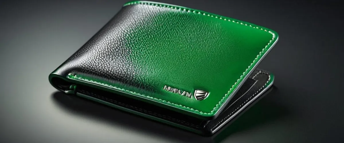 Cartera con una tarjeta y monedas